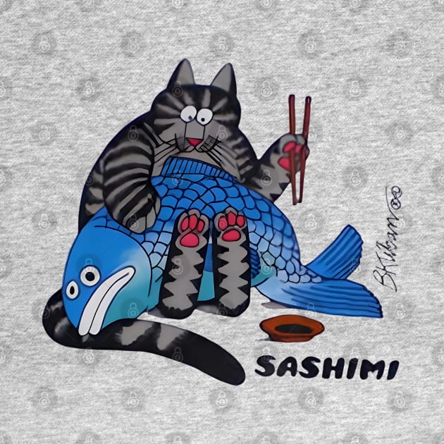 B Kliban Cat sashimi by audrinadelvin